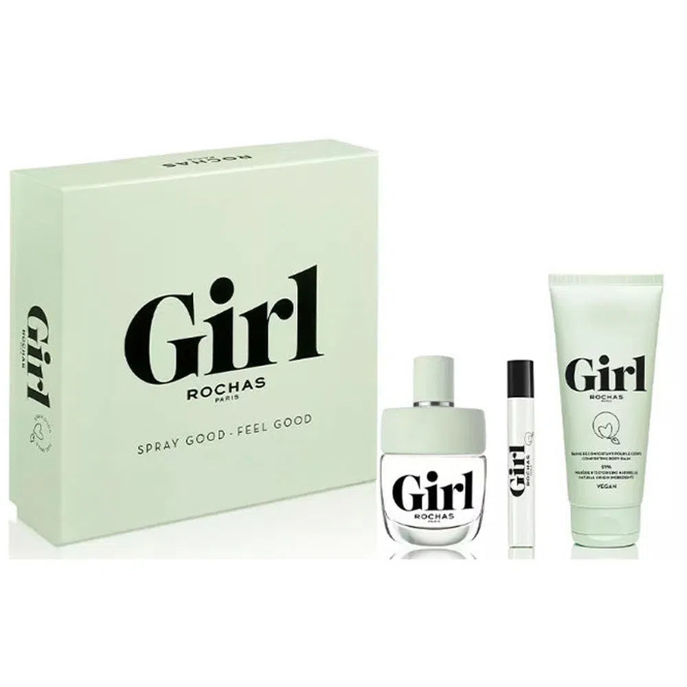 Estuche Rochas Girl EDP (W) / 3 Pc SP 100 ml; BL 100 ml; SP 7.5 ml - 3386460124287- 1 - Prive Perfumes Honduras