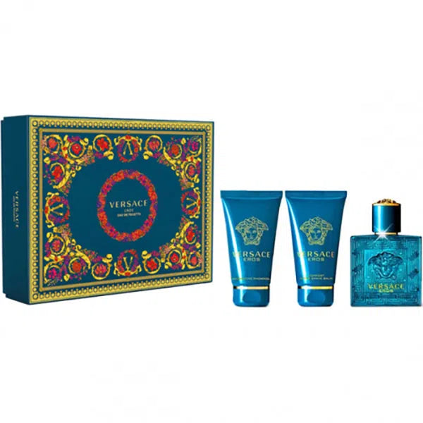 Estuche Versace Eros EDT (M) / 3 Pc SP 50ml; SG 50ml; ASB 50ml - 8011003873609- 1 - Prive Perfumes Honduras