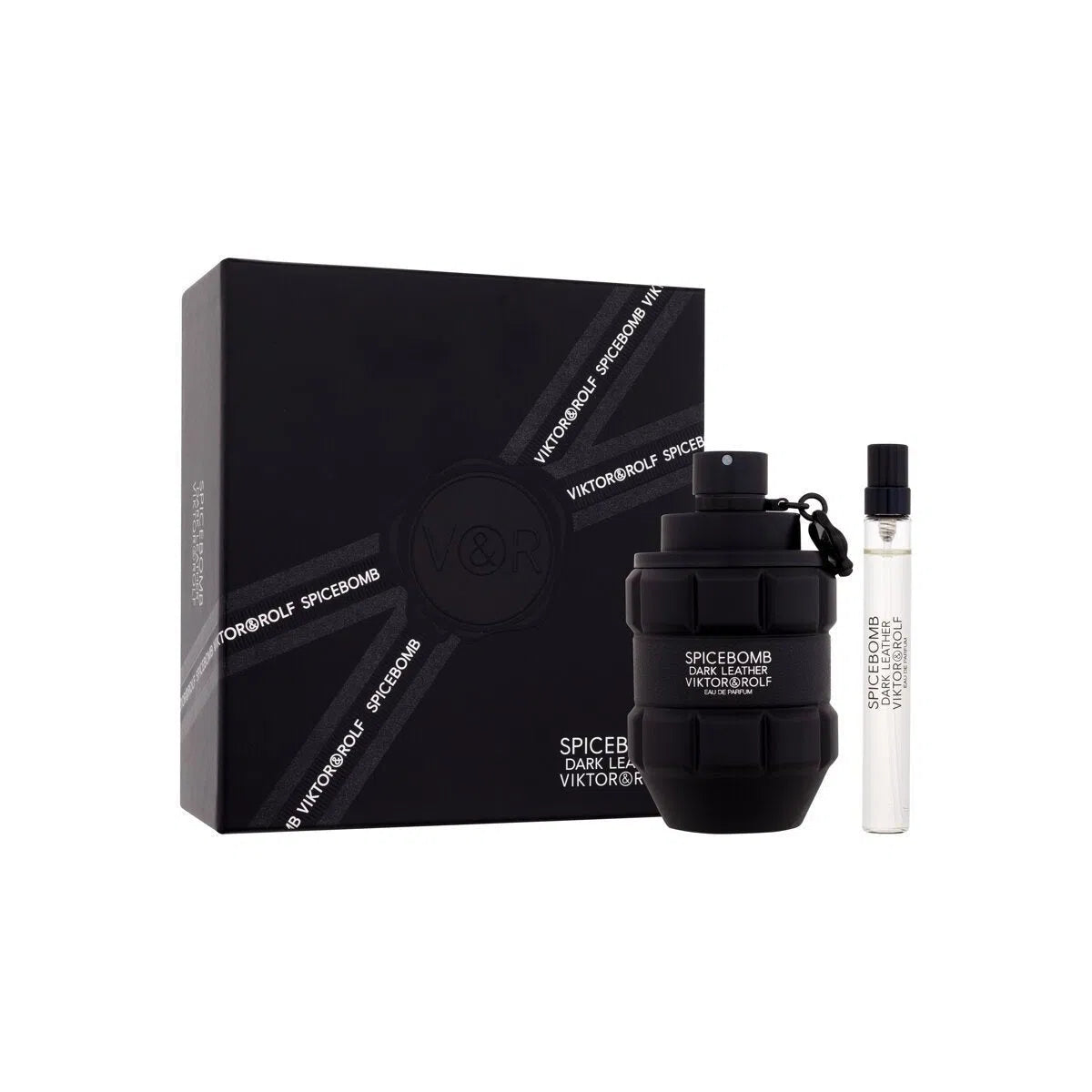 Estuche Viktor & Rolf Spicebomb Dark Leather EDP (M) / 2 Pc SP 90 ml; TS 10 ml - 3614274312447- 1 - Prive Perfumes Honduras