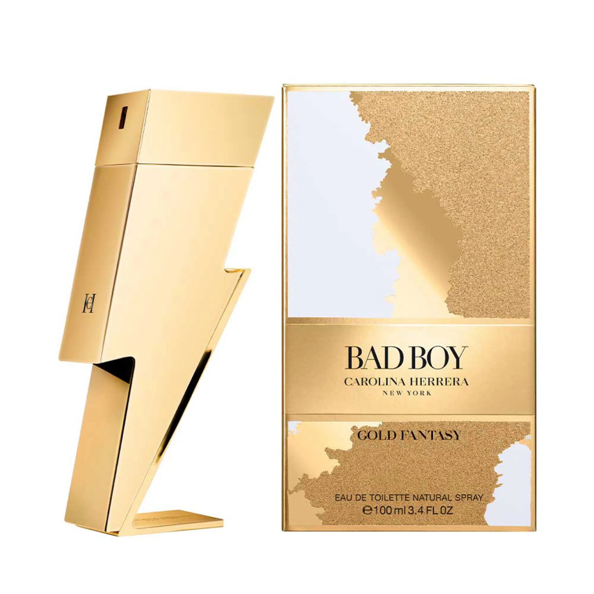 Perfume Carolina Herrera Bad Boy Gold Fantasy EDT (M) / 100 ml - 8411061028933- 1 - Prive Perfumes Honduras