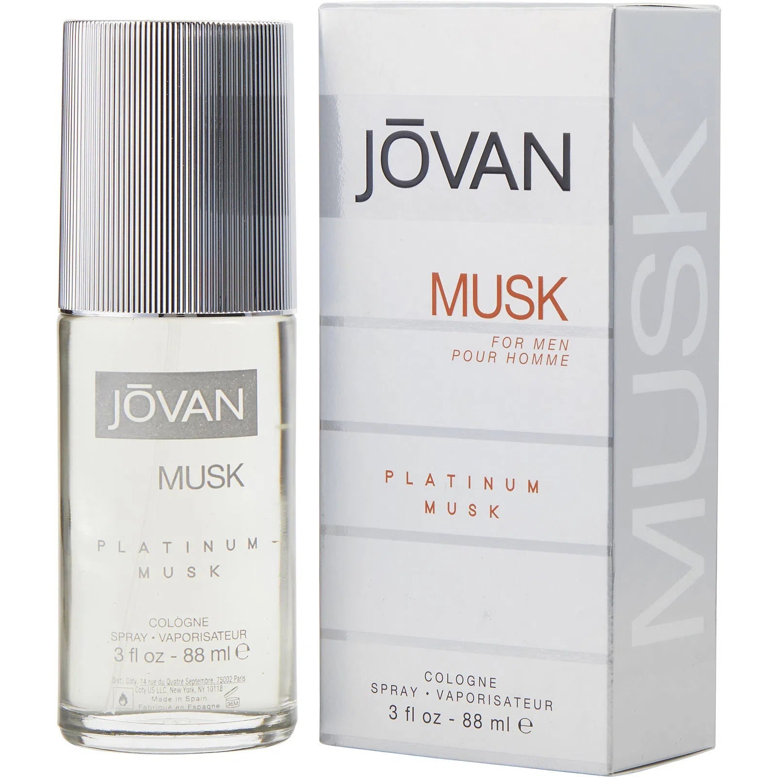 Perfume Jovan Platinum Musk EDC (M) / 88ml - 3614224332808- 1 - Prive Perfumes Honduras