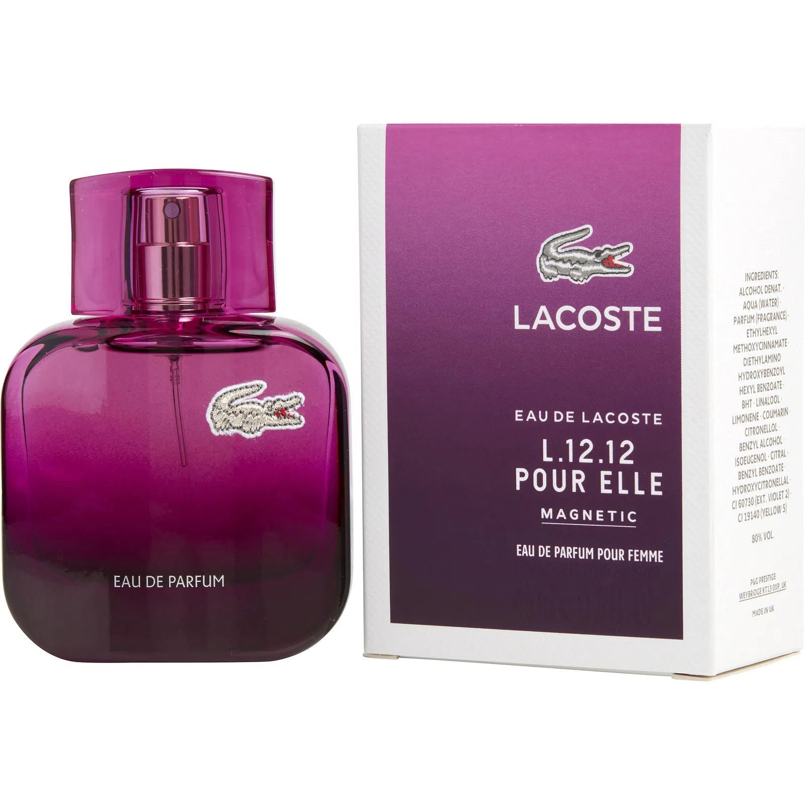 Perfume Lacoste L.12.12 Magnetic Pour Elle EDP (W) / 80 ml - 8005610266473- 1 - Prive Perfumes Honduras