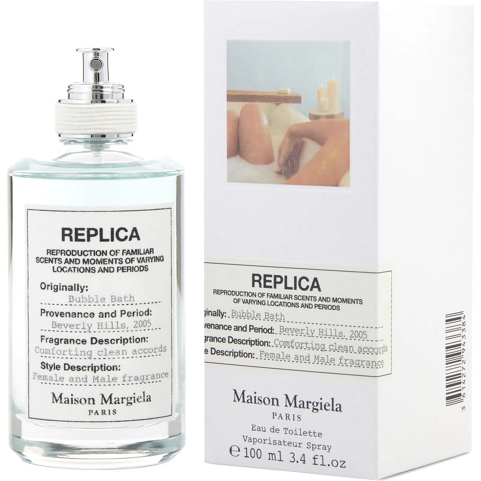 Perfume Maison Margiela Replica Bubble Bath EDT (U) / 100 ml - 3614272943384- 1 - Prive Perfumes Honduras