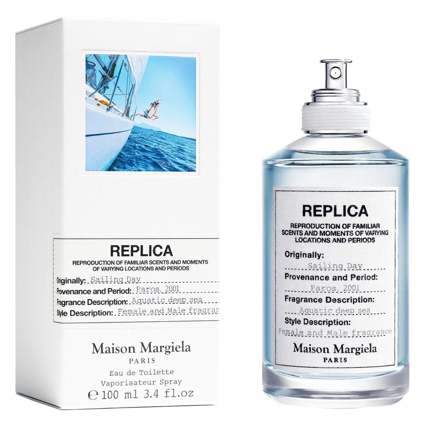 Perfume Maison Margiela Replica Sailing Day EDT (U) / 100 ml - 3614271956729- 1 - Prive Perfumes Honduras