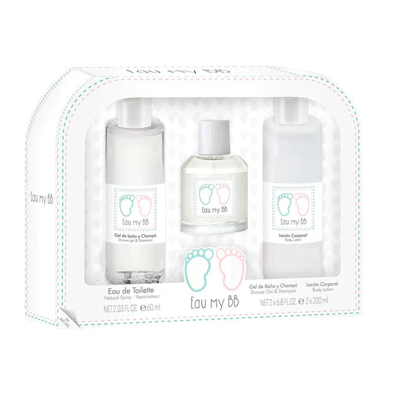 Estuche Air-Val Eau My BB EDT (BB) / 3 Pc SP 60 ml; BL 200 ml; SG 200 ml - 1 - Privé Perfumes Honduras