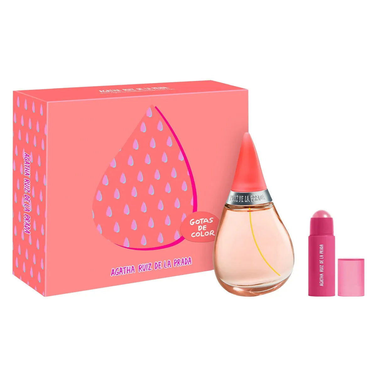 Estuche Agatha Ruiz de la Prada Gotas de Color EDT (W) / 2 Pc SP 80 ml; Makeup Stick - 2 - Privé Perfumes Honduras