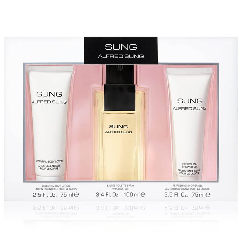 Estuche Alfred Sung Alfred Sung EDT (W) / 3 Pc SP 100 ml; BL 75 ml; SG 75 ml - 1 - Privé Perfumes Honduras
