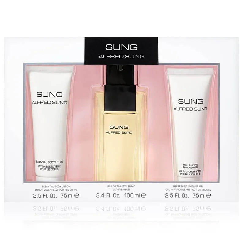 Estuche Alfred Sung Alfred Sung EDT (W) / 3 Pc SP 100 ml; BL 75 ml; SG 75 ml - 1 - Privé Perfumes Honduras