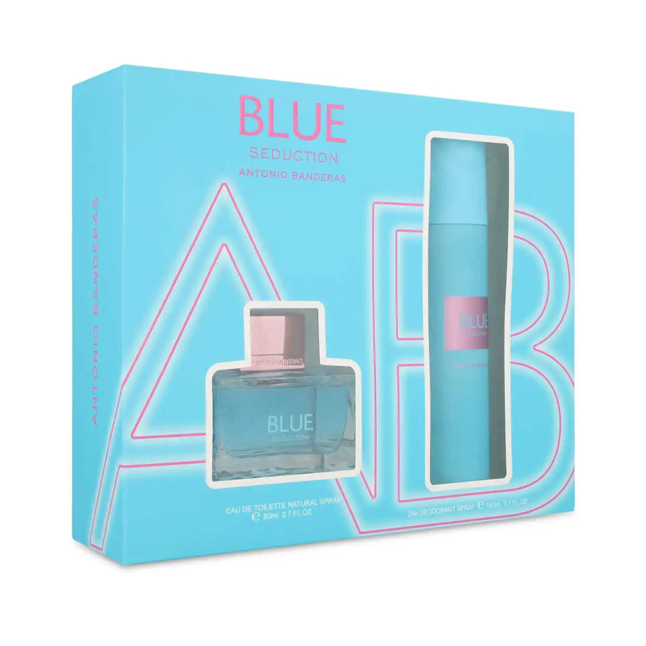 Estuche Antonio Banderas Blue Seduction For Women EDT (W) / 2 Pc SP 80 ml; DEO 150 ml - 1 - Privé Perfumes Honduras