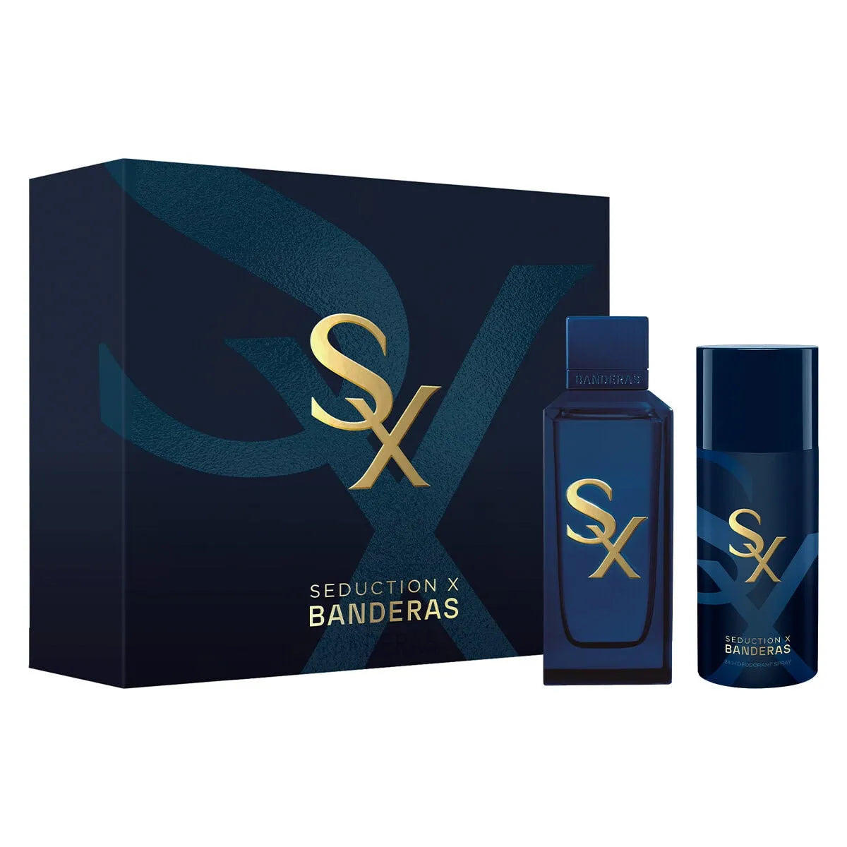 Estuche Antonio Banderas Seduction X Man EDP (M) / 2 Pc SP 100 ml; DEO 150 ml - 1 - Privé Perfumes Honduras