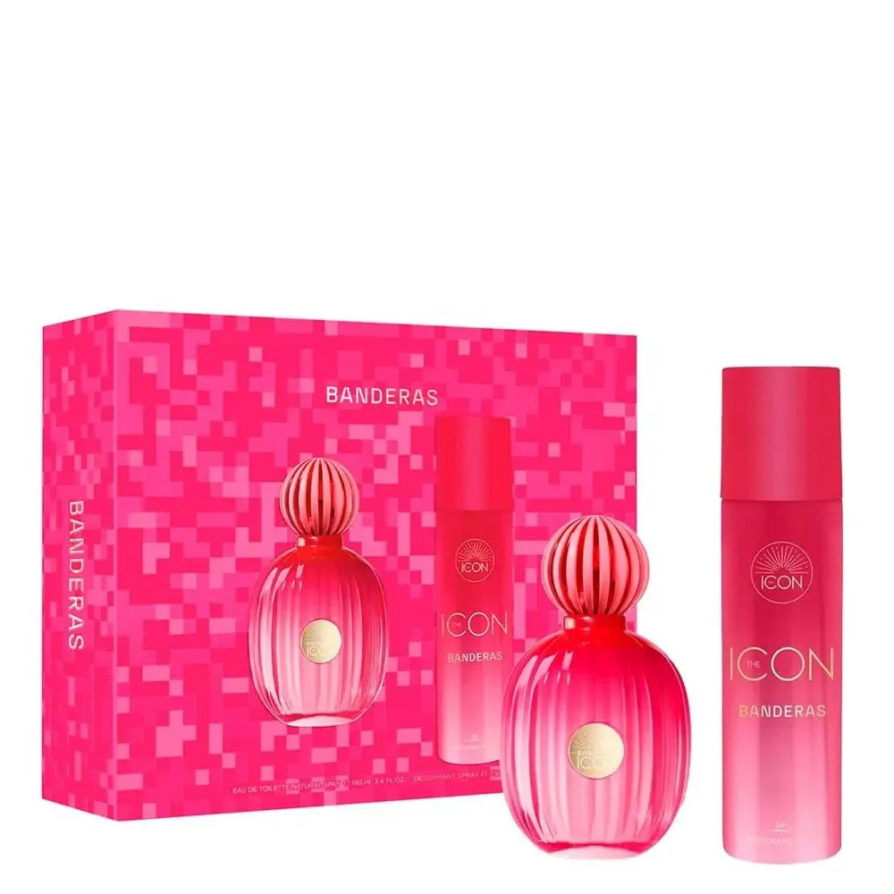 Estuche Antonio Banderas The Icon EDP (W) / 2 Pc SP 100 ml; DEO 150 ml - 1 - Privé Perfumes Honduras