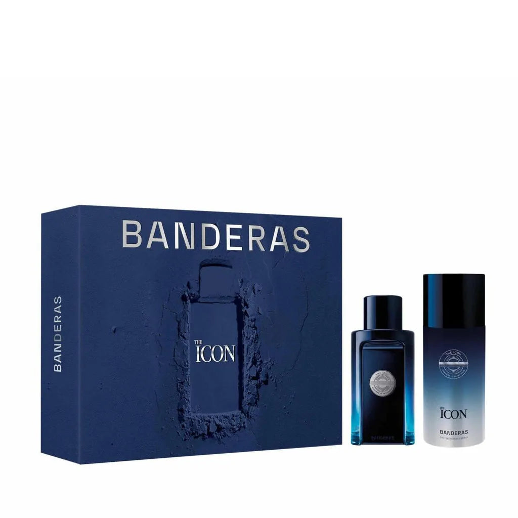 Estuche Antonio Banderas The Icon EDT (M) / 2 Pc SP 100 ml; DEO 150 ml - 1 - Privé Perfumes Honduras
