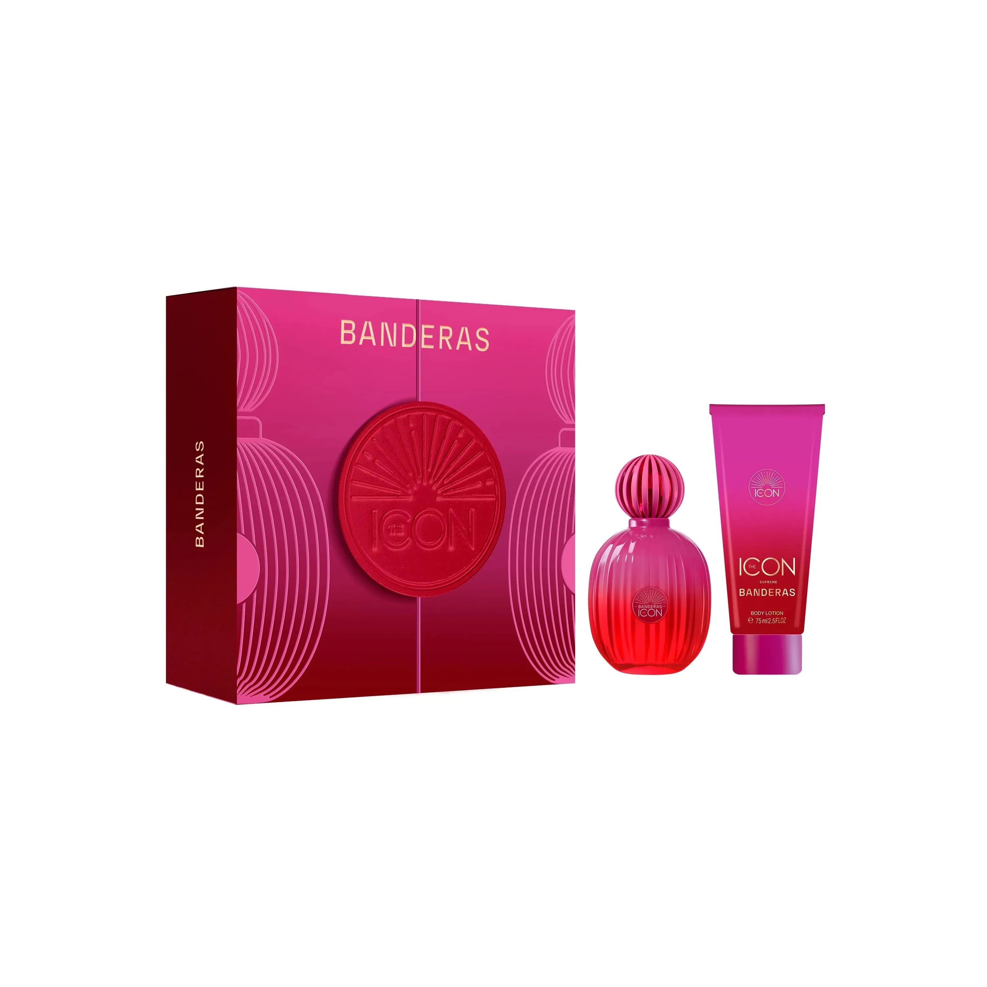 Estuche Antonio Banderas The Icon Supreme EDP Intense (W) / 2 Pc SP 100 ml; DEO 150 ml - 1 - Privé Perfumes Honduras