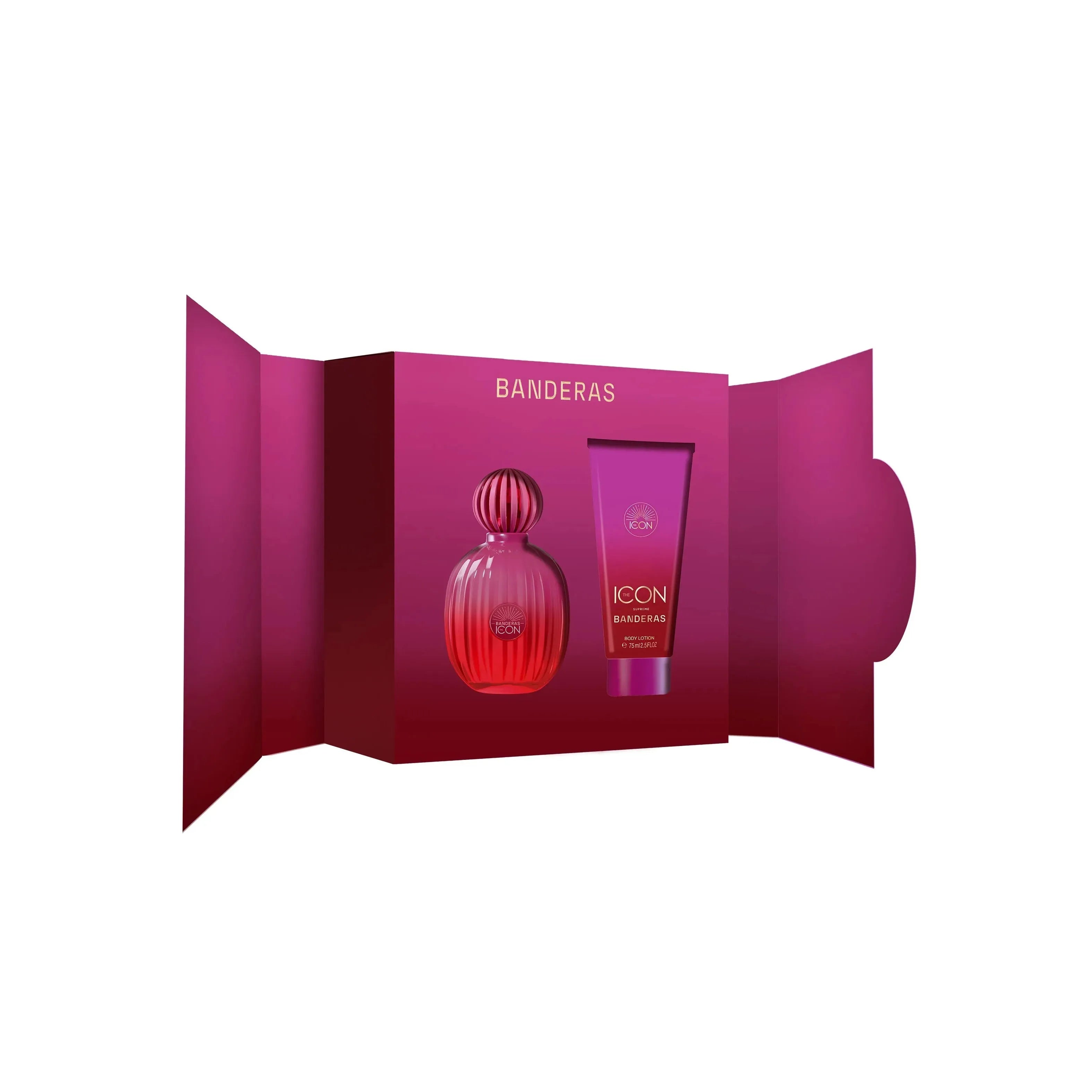 Estuche Antonio Banderas The Icon Supreme EDP Intense (W) / 2 Pc SP 100 ml; DEO 150 ml - 2 - Privé Perfumes Honduras