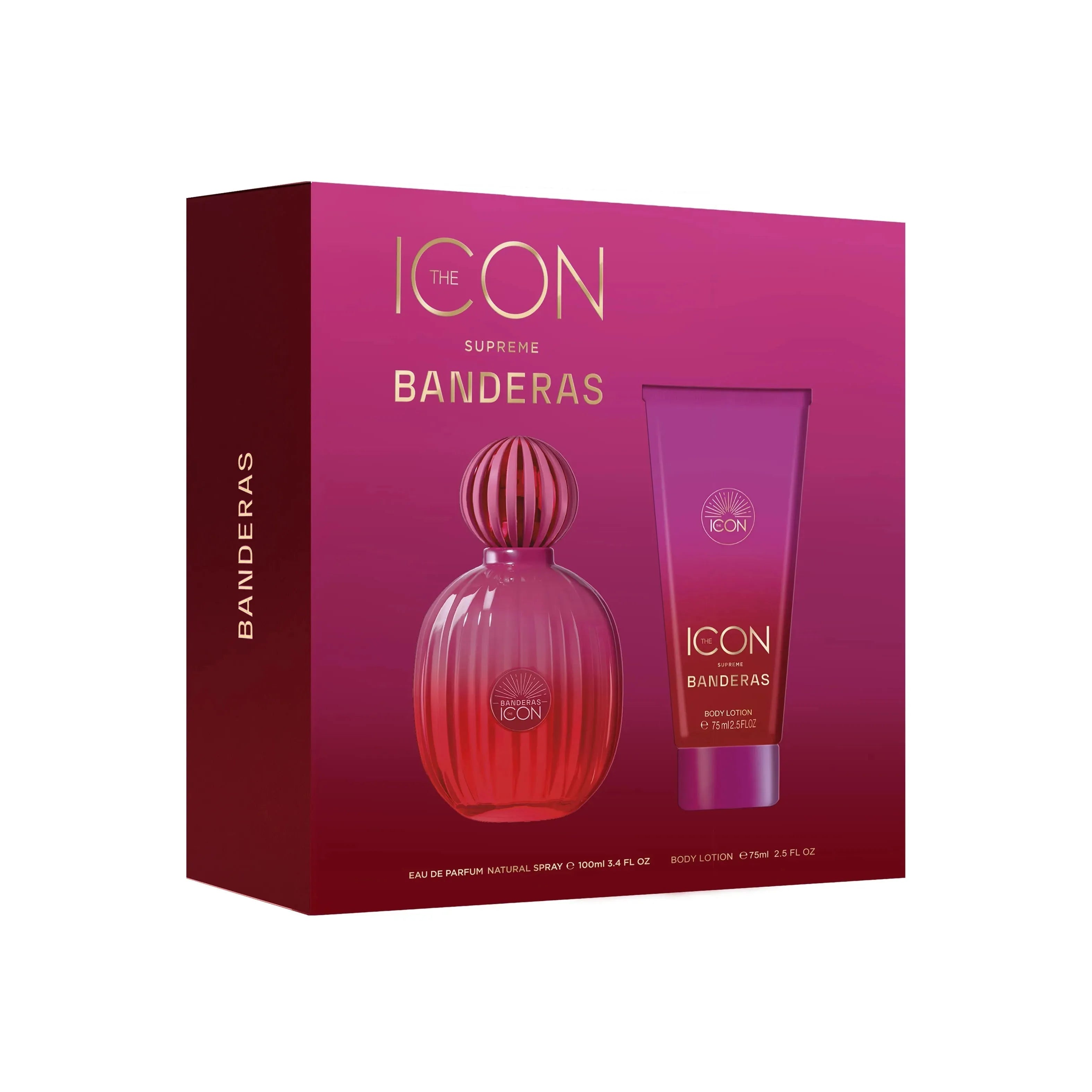 Estuche Antonio Banderas The Icon Supreme EDP Intense (W) / 2 Pc SP 100 ml; DEO 150 ml - 3 - Privé Perfumes Honduras