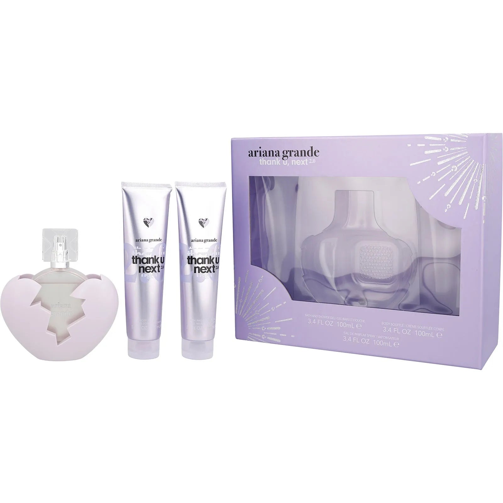 Estuche Ariana Grande Thank U Next 2.0 EDP (W) / 3 Pc SP 100 ml; SG 100 ml; BL 100 ml - 1 - Privé Perfumes Honduras