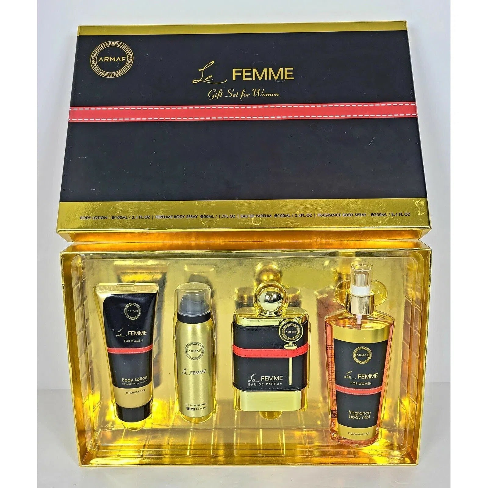 Estuche Armaf Le Femme EDP (W) / Pc 4 SP 100 ml; BL 100 ml; BM 250 ml; BS 50 ml - 2 - Privé Perfumes Honduras