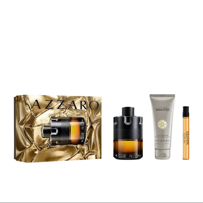 Estuche Azzaro The Most Wanted Parfum (M) / 3 Pc SP 100 ml; SP 10 ml; SG 75 ml - 1 - Privé Perfumes Honduras