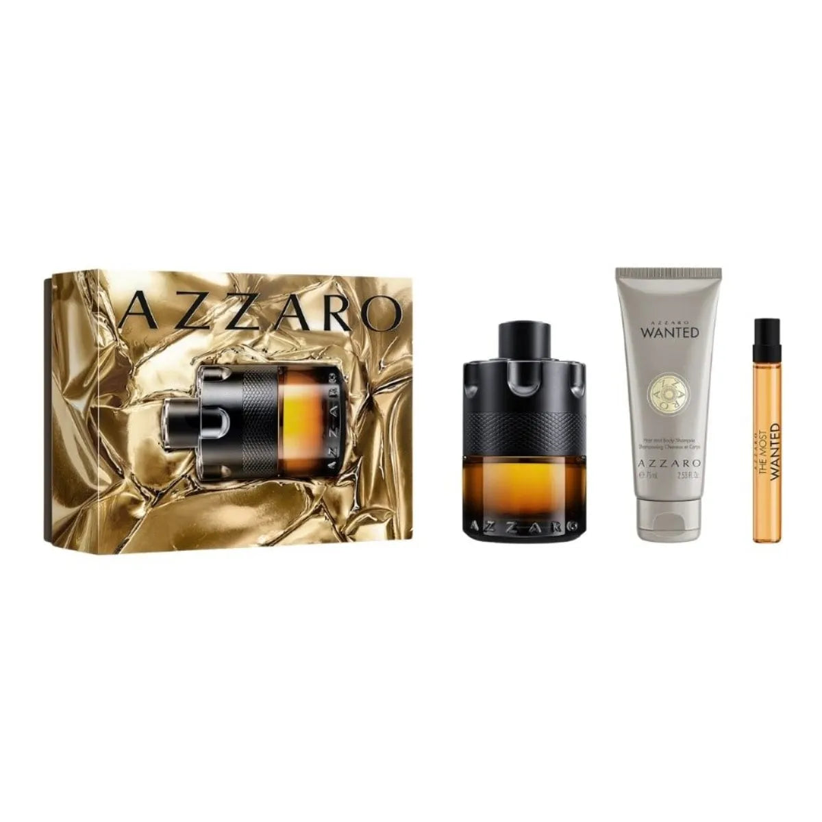 Estuche Azzaro The Most Wanted Parfum (M) / 3 Pc SP 100 ml; SP 10 ml; SG 75 ml - 2 - Privé Perfumes Honduras