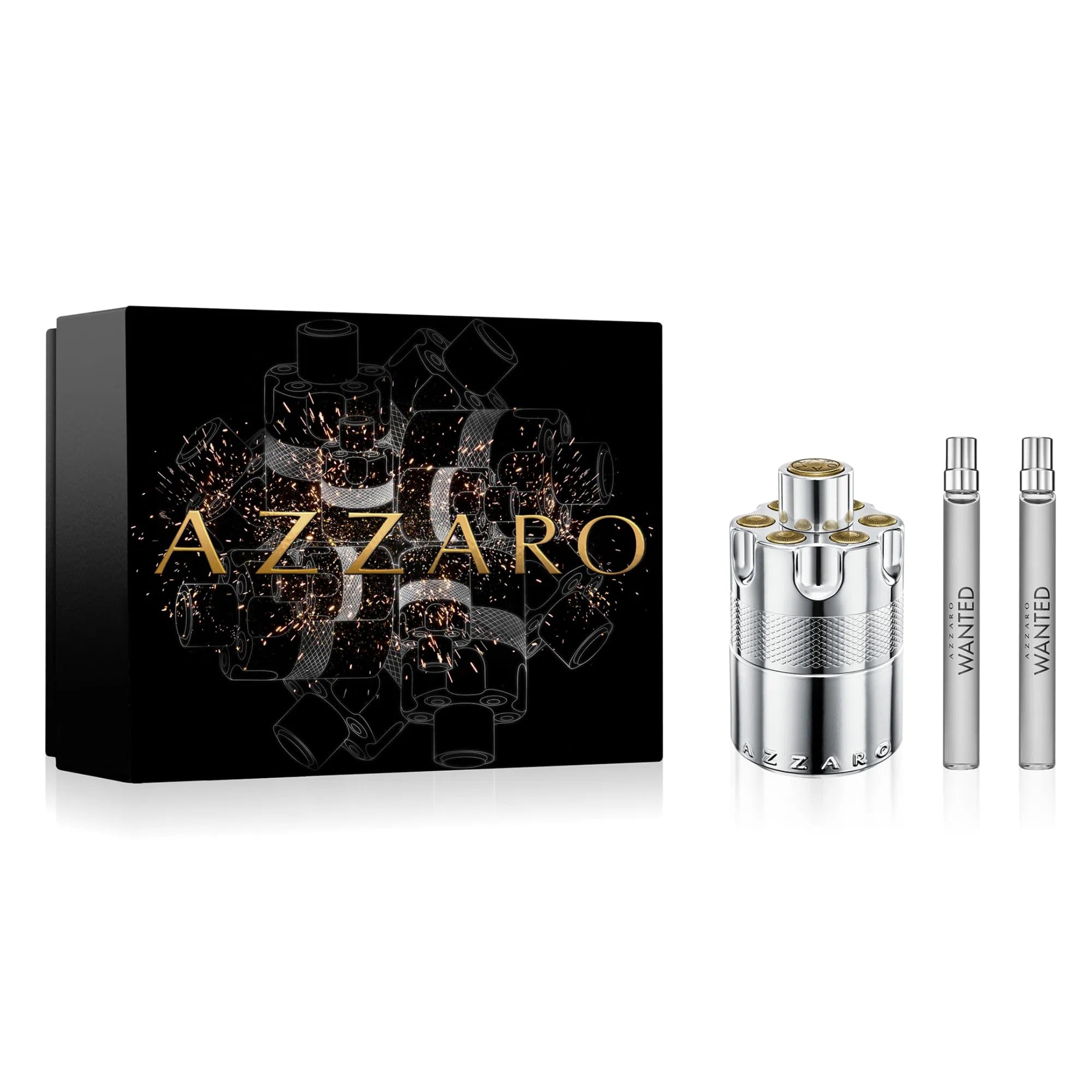 Estuche Azzaro Wanted EDP (M) / 3 PC SP 100 ml; SP 10 ml x 2 - 3614274101461- 1 - Prive Perfumes Honduras