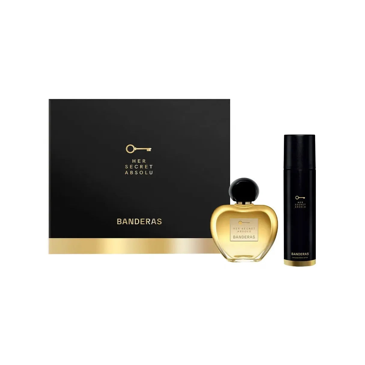 Estuche Banderas Her Secret Absolu EDP (W) / 2 Pc SP 80 ml; Deo - 1 - Privé Perfumes Honduras