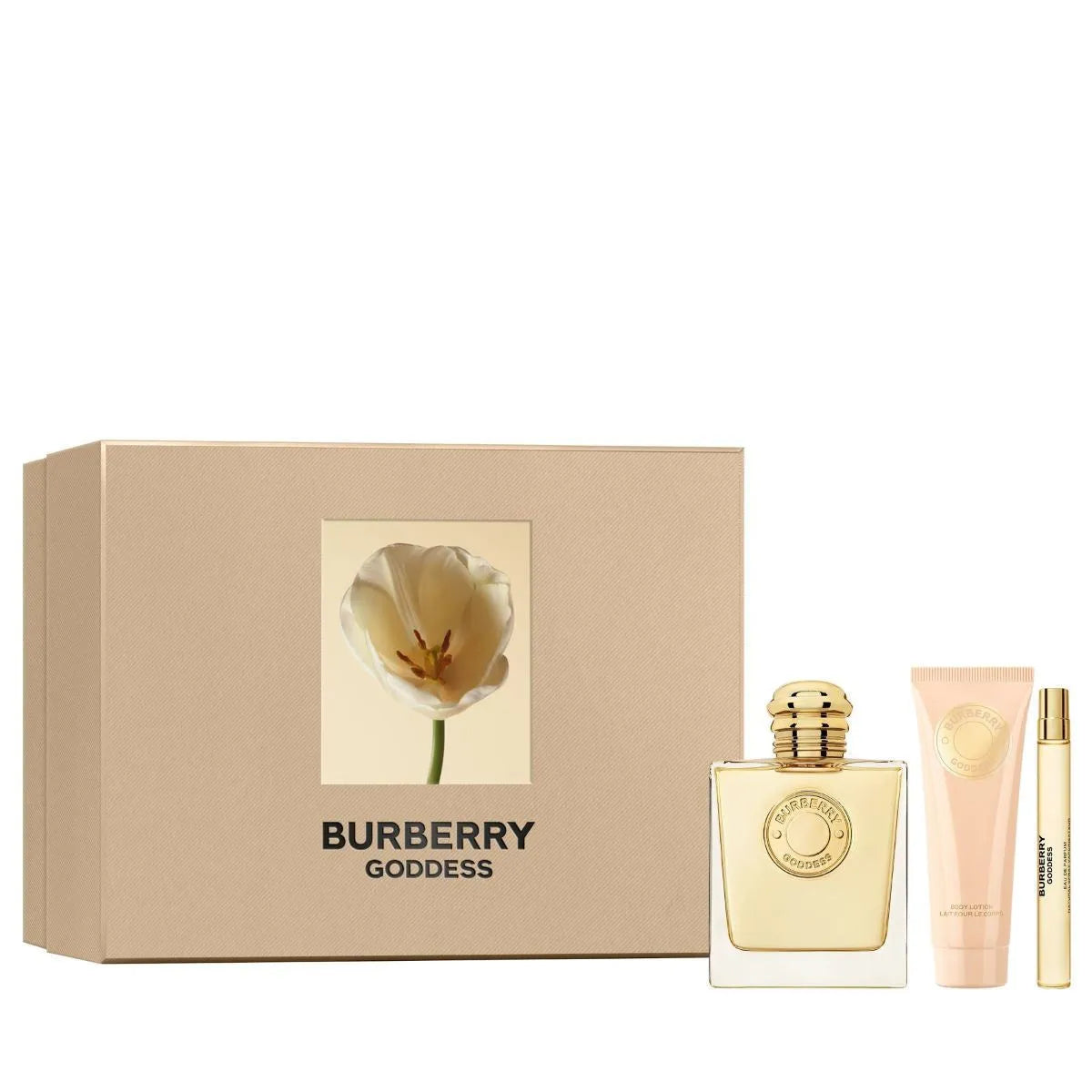 Estuche Burberry Goddess EDP (W) / 3 Pc SP 100 ml; BL 75 ml; SP 10 ml - 2 - Privé Perfumes Honduras