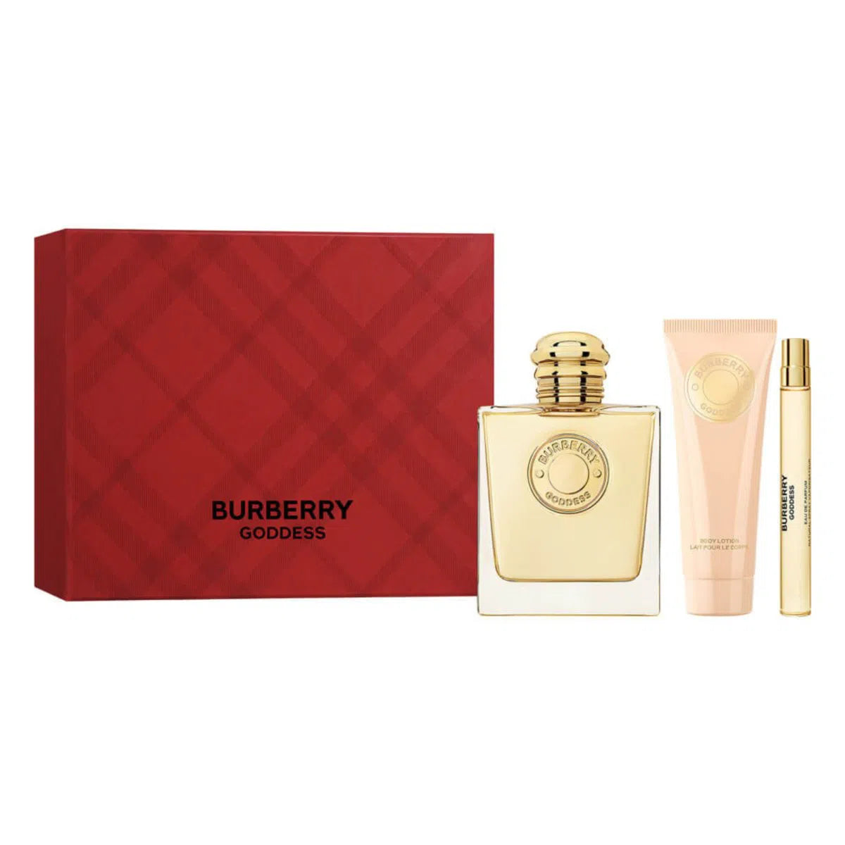 Estuche Burberry Goddess EDP (W) / 3 Pc SP 100 ml; BL 75 ml; TS 10 ml - 3616305255167- 1 - Prive Perfumes Honduras