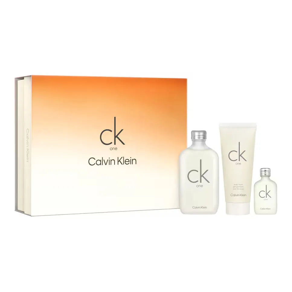 Estuche Calvin Klein CK One EDT (M) / 3 Pc SP 100 ml; SG 100 ml; SP 15 ml - 1 - Privé Perfumes Honduras