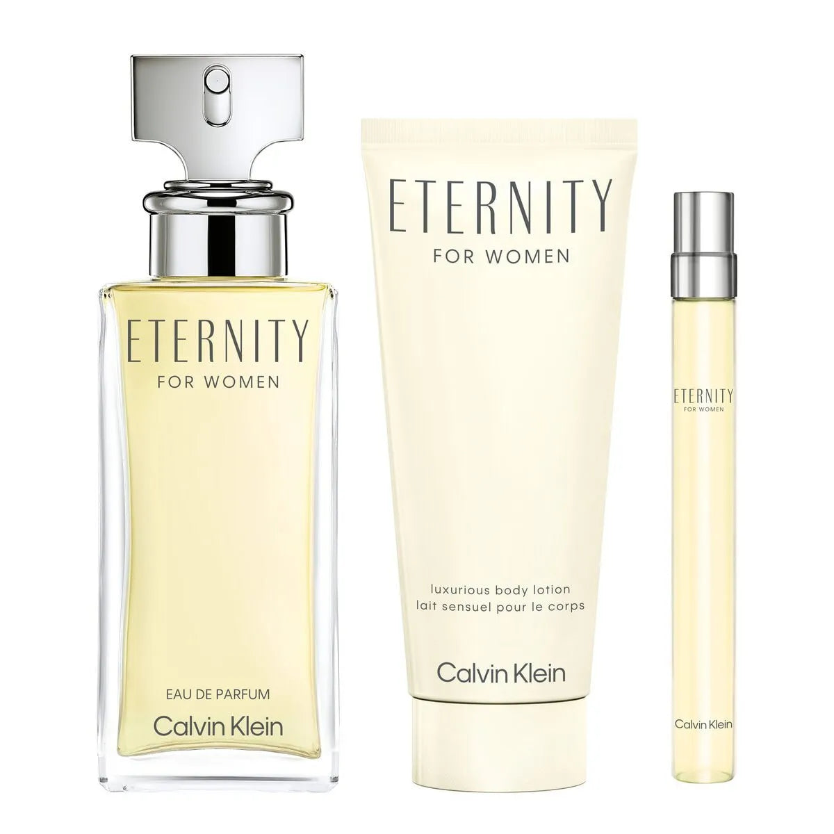 Estuche Calvin Klein Eternity For Women EDP (W) / 3 Pc SP 100 ml; BL 100 ml; Mini SP 10 ml - 3 - Privé Perfumes Honduras