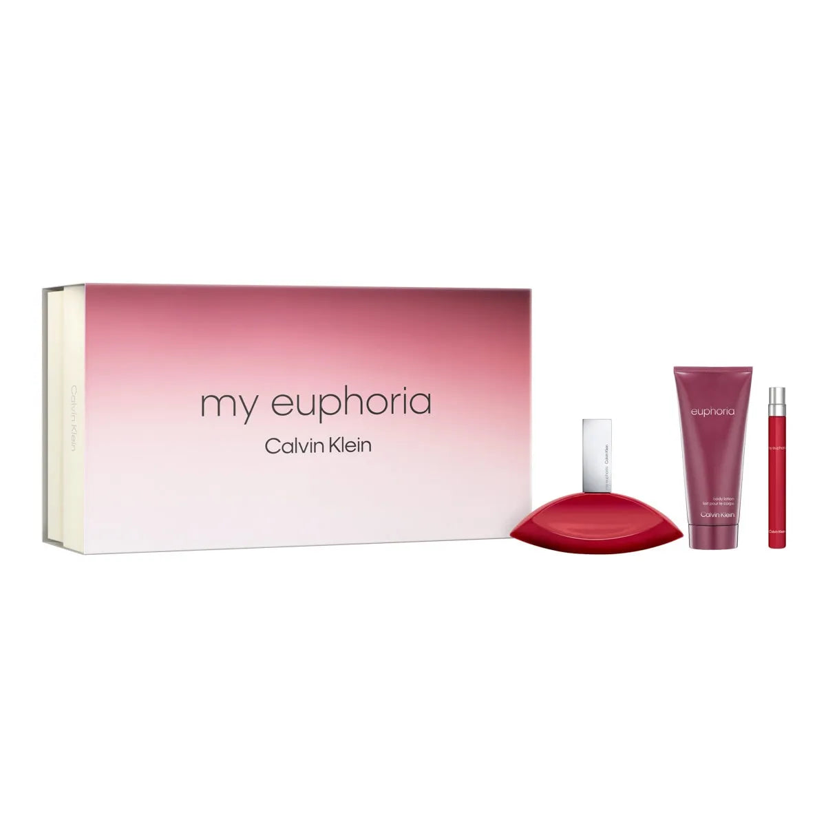 Estuche Calvin Klein My Euphoria EDP (W) / 3 Pc SP 100 ml; Mini SP 10 ml; BL 100 ml - 4 - Privé Perfumes Honduras