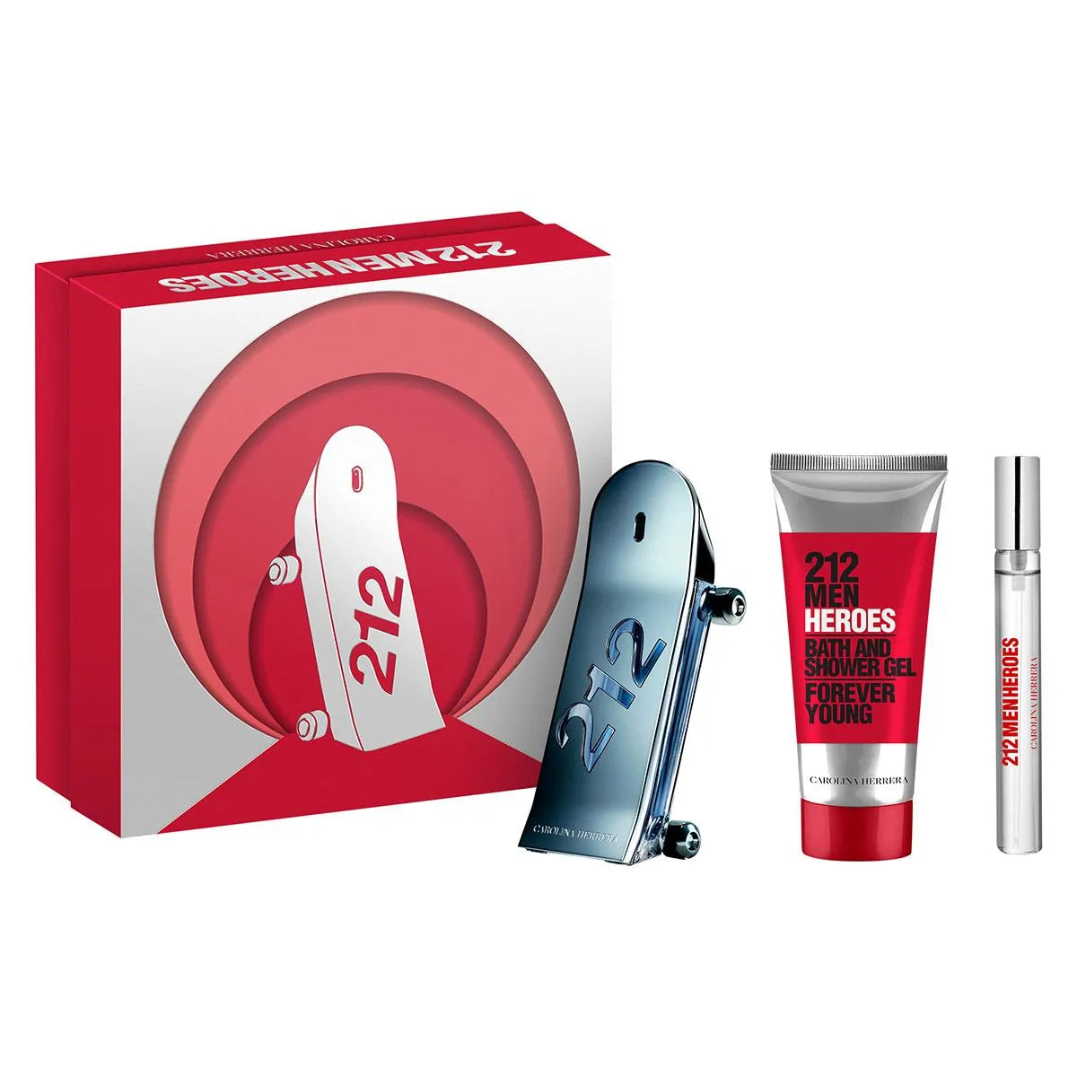 Estuche Carolina Herrera 212 Forever Young EDT (M) / 3 Pc SP 90 ml; SG 100 ml; SP 10 ml - 2 - Privé Perfumes Honduras