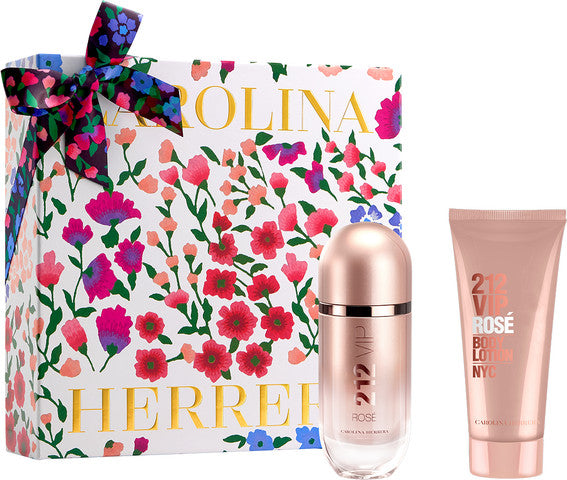 Estuche Carolina Herrera 212 VIP Rosé EDP (W) / 2 Pc SP 80 ml; BL 100 ml - 1 - Privé Perfumes Honduras