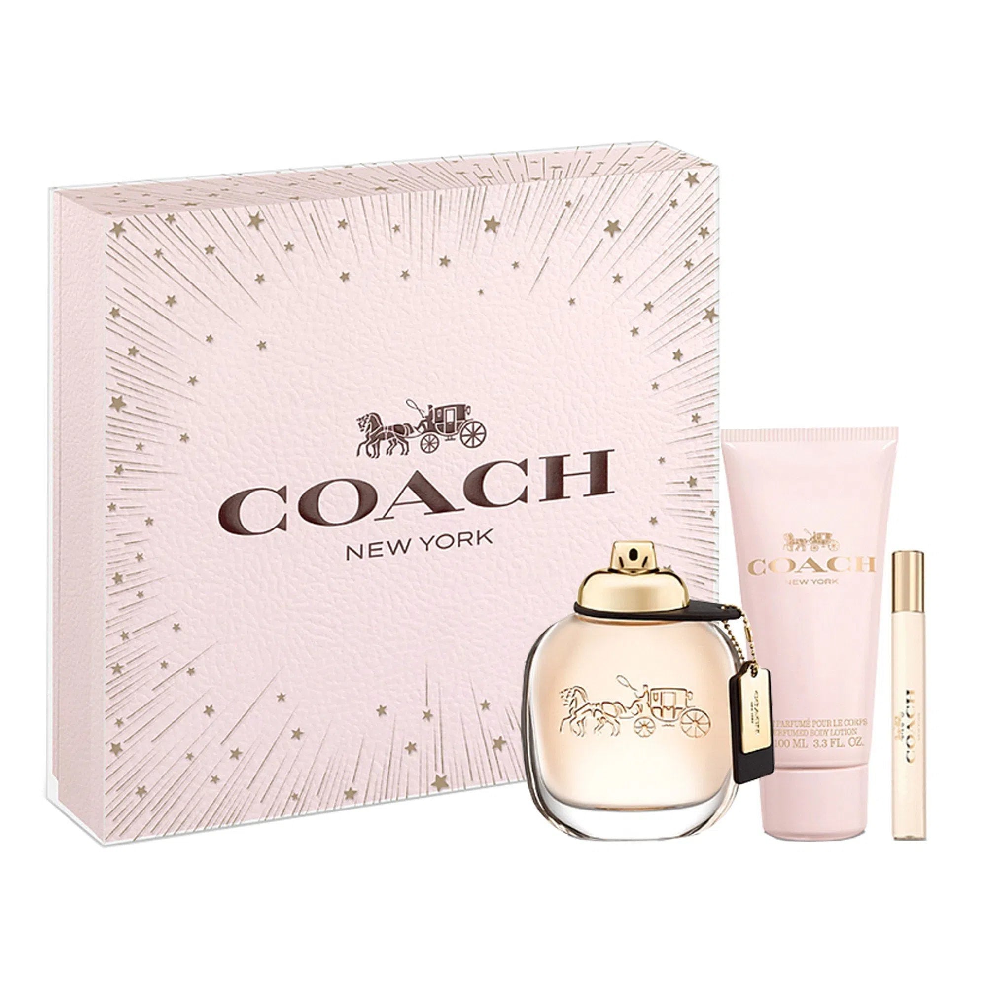 Estuche Coach New York EDP (W) / 3 Pc SP 90 ml; BL 100 ml; Mini SP 7.5 ml - 1 - Privé Perfumes Honduras