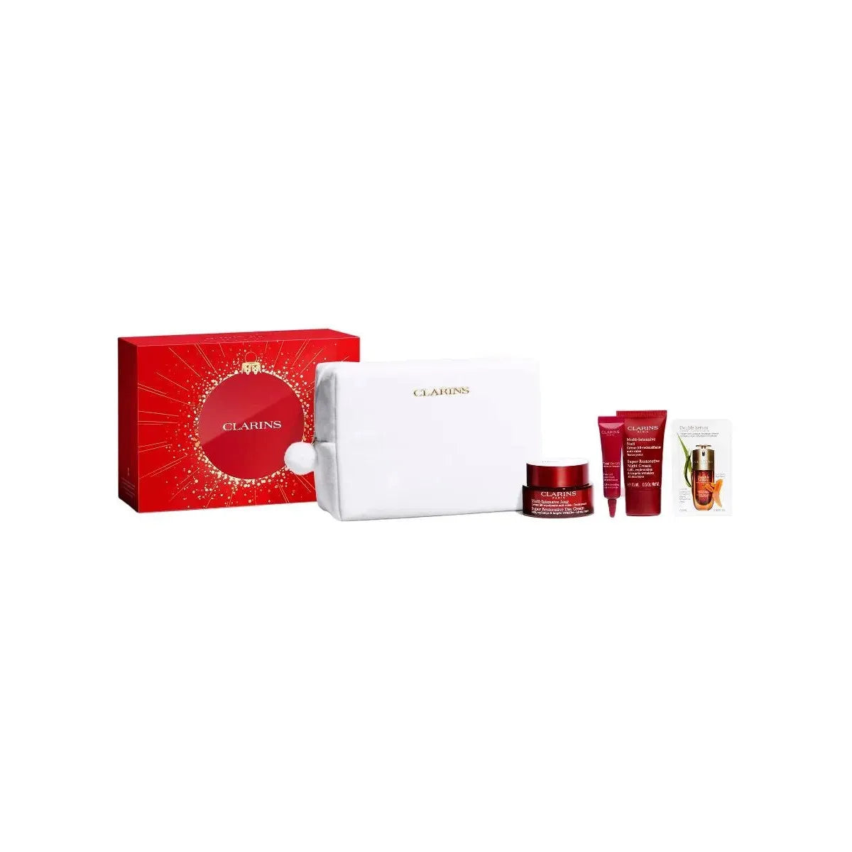Estuche Cuidado Facial Clarins Multi-Intensive (Coffret Navideño 2025) / Día 50 ml; Noche 15 ml; Contorno de Ojos; DS monodosis - 1 - Privé Perfumes Honduras