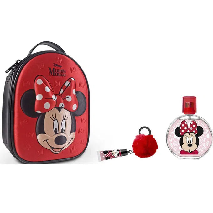 Estuche Disney Minnie Mouse Neceser EDT (G) / 2 Pc SP 100 ml; Key Chain Lip Gloss; Backpack - 8411114089836- 1 - Prive Perfumes Honduras