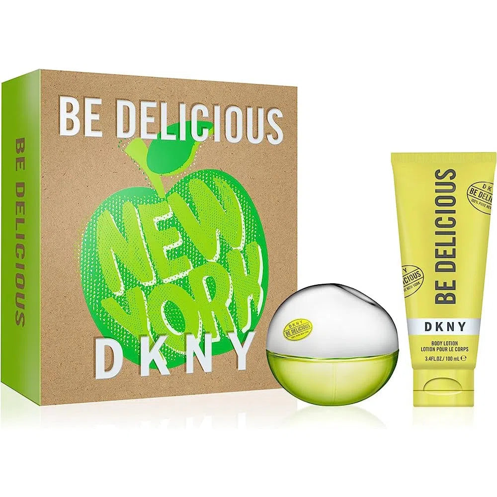 Estuche DKNY Be Delicious EDP (W) / 2 Pc SP 100 ml; BL 100 ml - 085715961006- 1 - Prive Perfumes Honduras