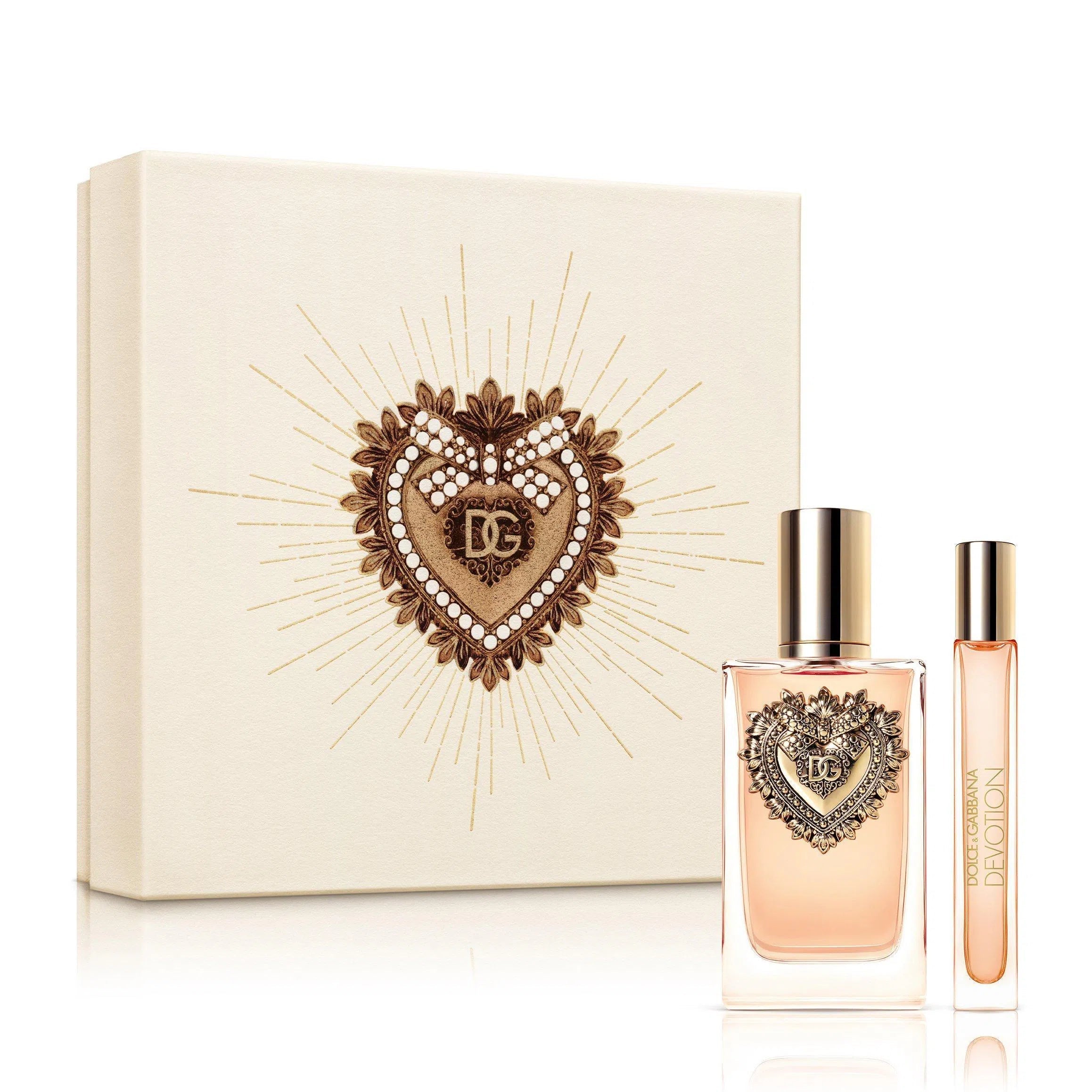 Estuche Dolce & Gabbana Devotion EDP (W) / 2 Pc SP 100 ml; SP 10 ml - 8057971185474- 1 - Prive Perfumes Honduras