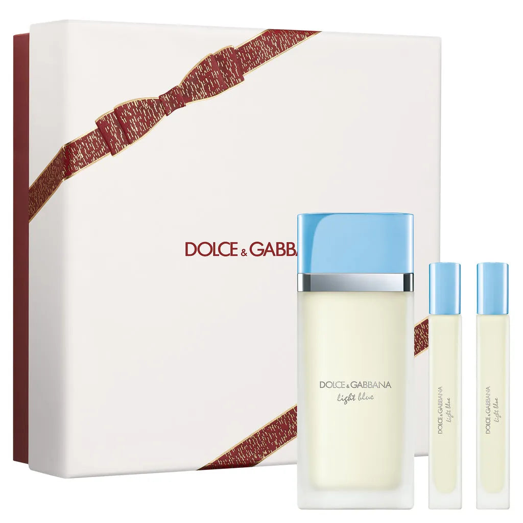 Estuche Dolce & Gabbana Light Blue Pour Femme EDT (W) / 3 Pc SP 100 ml; SP 10 ml x 2 - 1 - Privé Perfumes Honduras