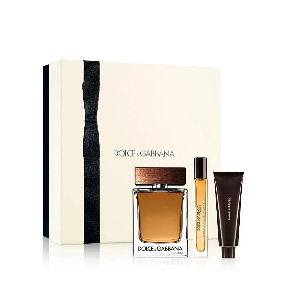 Estuche Dolce & Gabbana The One for Men EDT (M) / 3 Pc SP 100 ml; SG 50 ml; Mini SP 10 ml - 1 - Privé Perfumes Honduras
