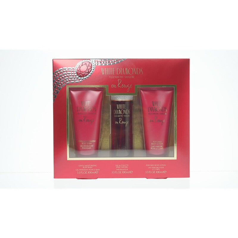 Estuche Elizabeth Taylor White Diamond En Rouge EDT (W) / 3 Pc SP 100 ml; BW 100 ml; BL 100 ml - 2 - Privé Perfumes Honduras