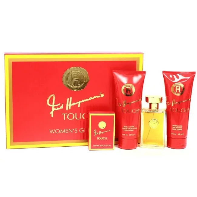 Estuche Fred Hayman Touch EDT (W) / 4 Pc SP 100 ml; Mini SP 18 ml; BL 200 ml; SG 200 ml - 1 - Privé Perfumes Honduras
