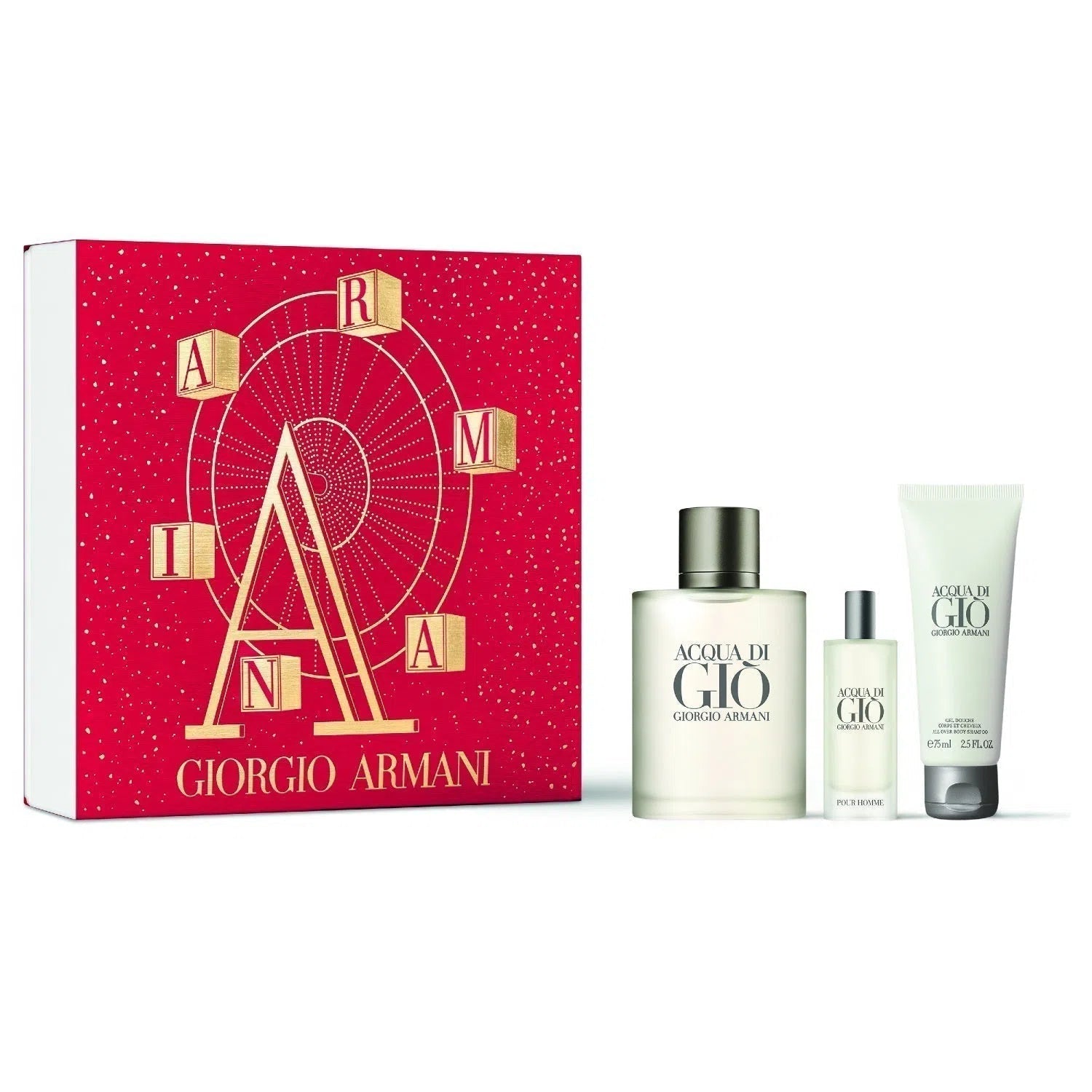 Estuche Giorgio Armani Acqua di Giò EDT (M) / 3 Pc SP 100 ml; SG 75 ml; SP 15 ml - 1 - Privé Perfumes Honduras