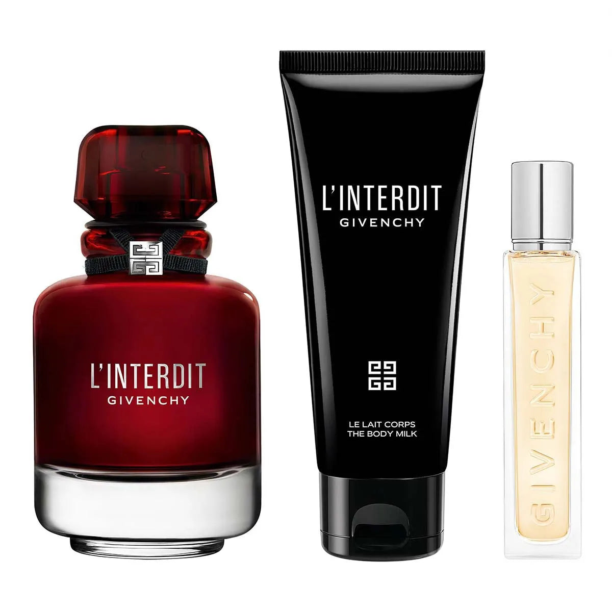 Estuche Givenchy L'Interdit Eau de Parfum Rouge (W) / 3 Pc SP 80 ml; BL 100 ml; SP 15 ml - 2 - Privé Perfumes Honduras