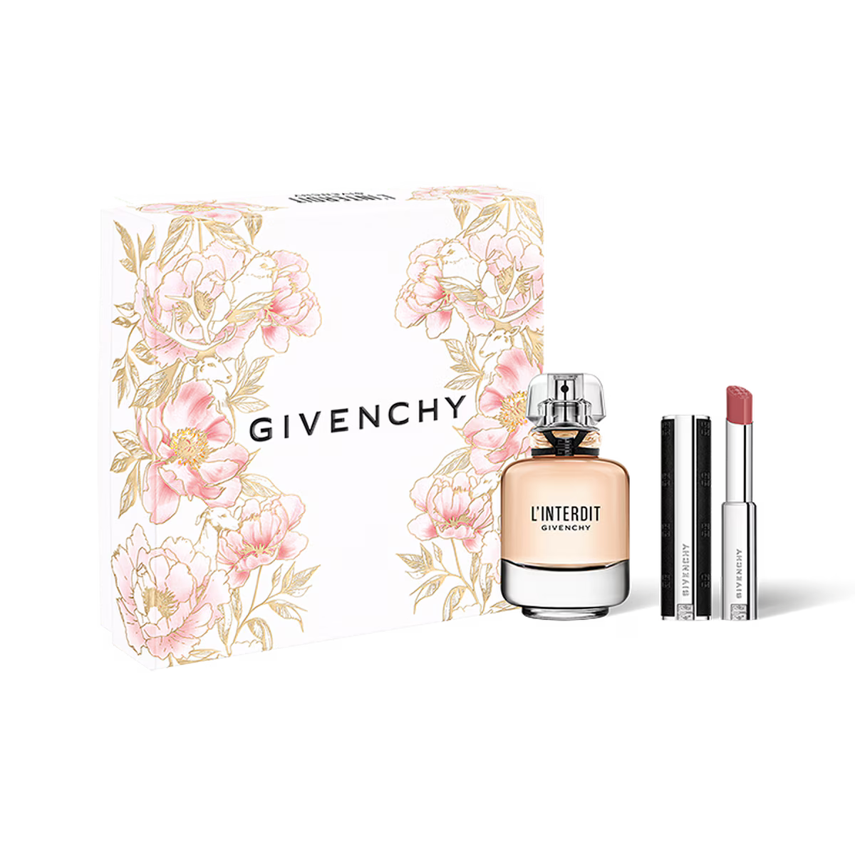Estuche Givenchy L'Interdit EDP (W) / 2 Pc SP 80 ml; Lipstick - 1 - Privé Perfumes Honduras