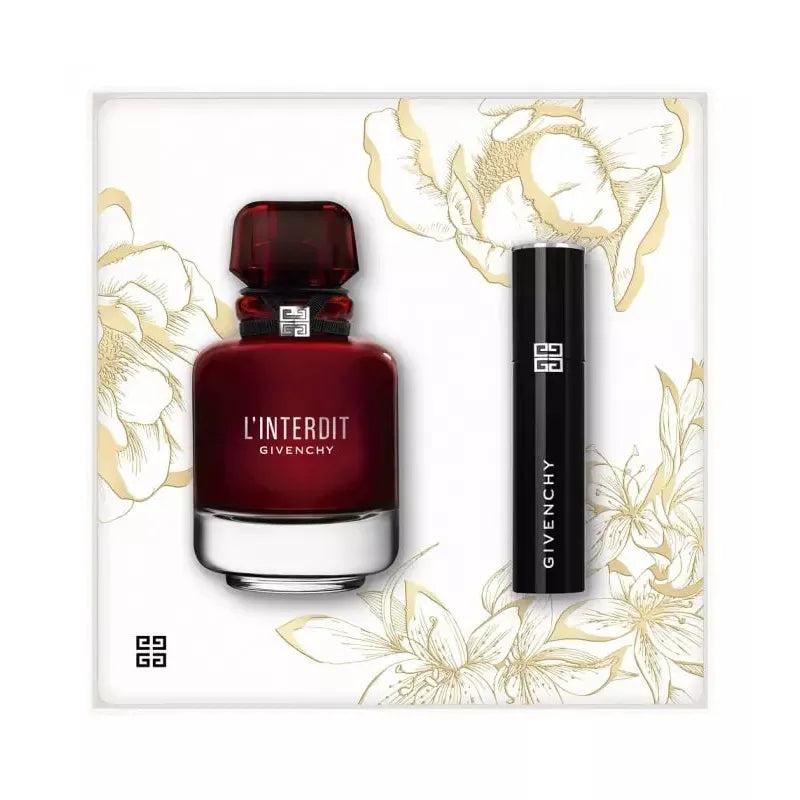 Estuche Givenchy L'Interdit Rouge EDP (U) / 2 Pc SP L'Interdit Rouge 50 ml; Mini Mascara - 2 - Privé Perfumes Honduras