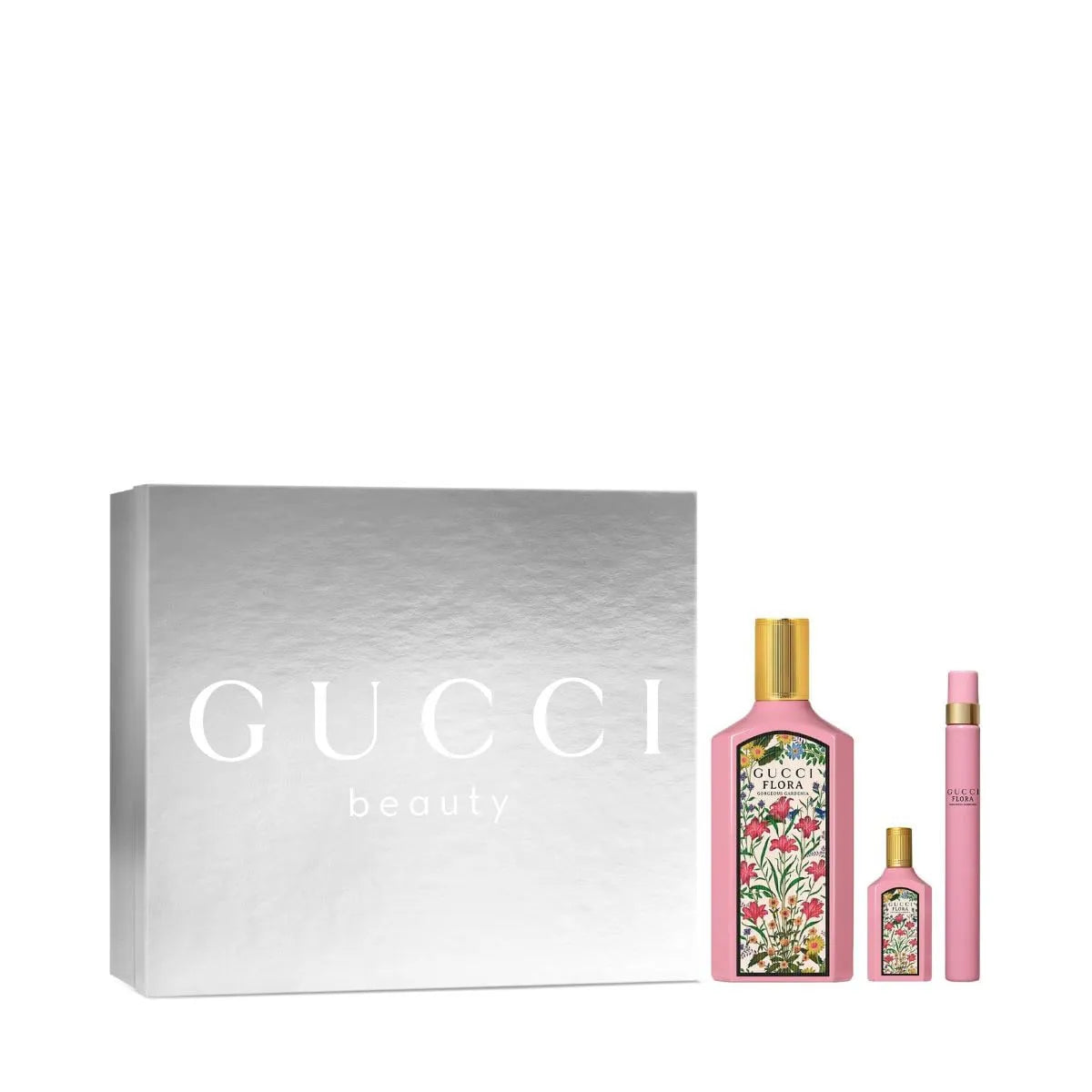 Estuche Gucci Flora Gorgeous Gardenia EDP (W) / 3 Pc SP 100 ml; Mini SP 5 ml; TS 10 ml - 3 - Privé Perfumes Honduras