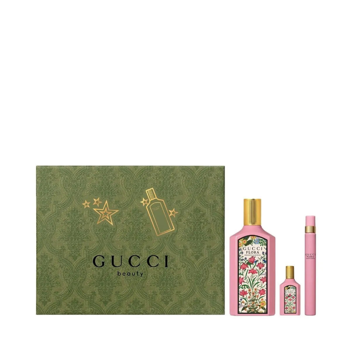 Estuche Gucci Flora Gorgeous Gardenia EDP (W) / 3 Pc SP 100 ml; SP 10 ml ; SP 5 ml - 2 - Privé Perfumes Honduras