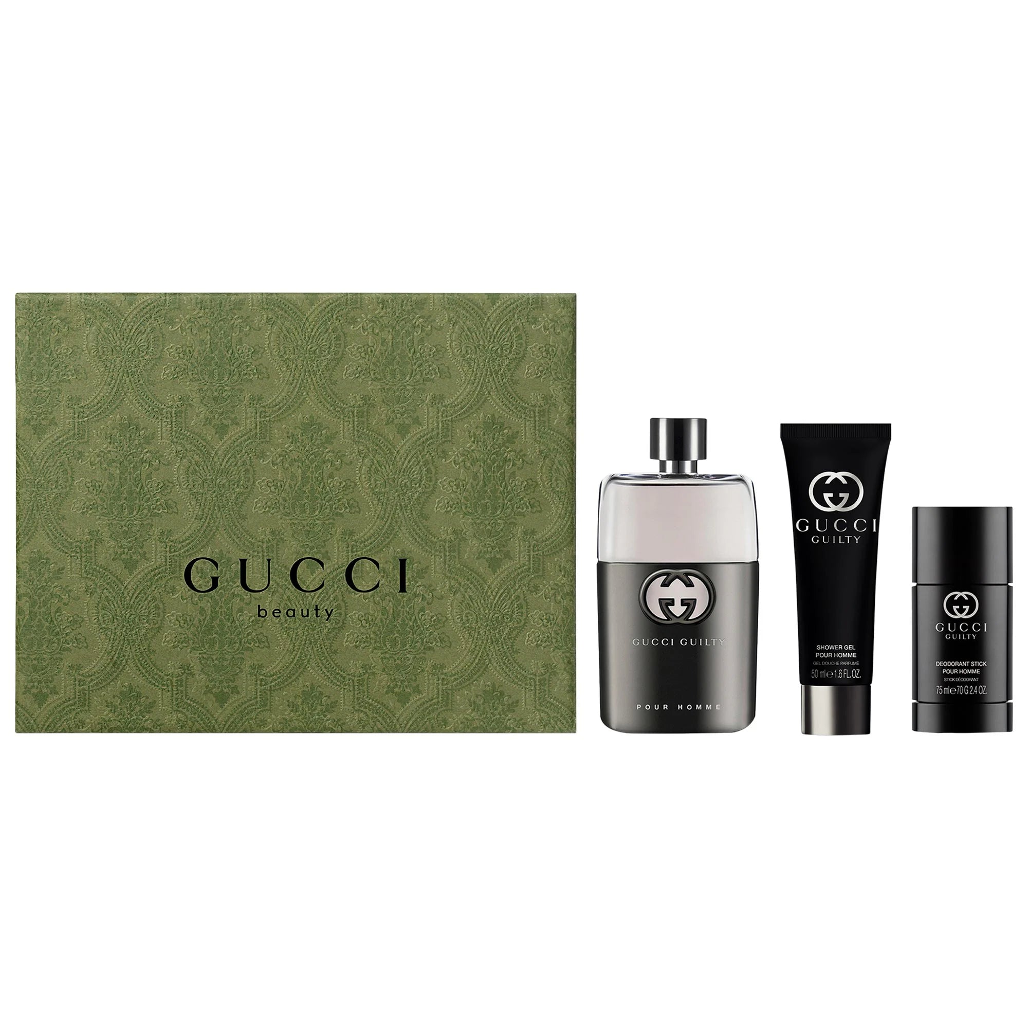 Estuche Gucci Guilty Pour Homme EDT (M) / 3 Pc SP 90 ml; SG 50 ml; DEO - 3616303465063- 1 - Prive Perfumes Honduras