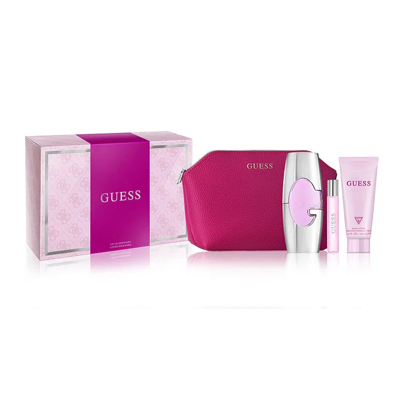 Estuche Guess EDP (W) / 4 Pc SP 75 ml; BL 100 ml; SP 15 ml; Pouch - 085715329844- 1 - Prive Perfumes Honduras