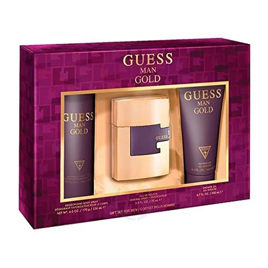 Estuche Guess Gold EDT (M) / 3 Pc SP 75 ml; BS 180 ml; SG 200 ml - 085715327994 - 085715327994- 1 - Prive Perfumes Honduras